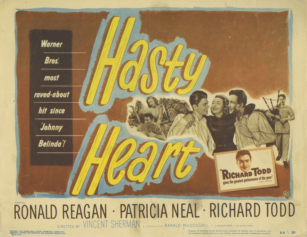 Hasty Heart (Warner Brothers, 1950) - Movie Poster Reprint