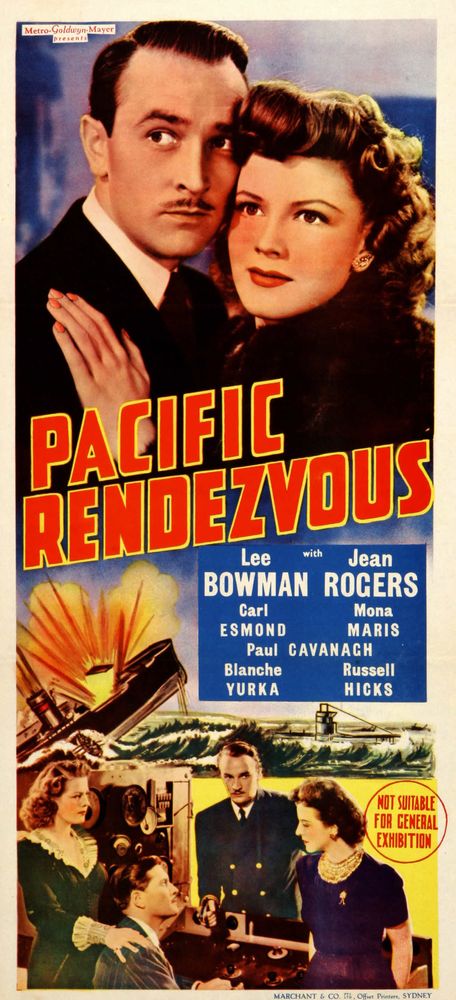 Pacific Rendezvous (MGM, 1942). Australian- Movie Poster Reprint