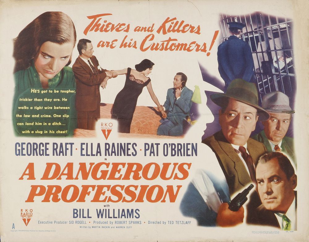 Dangerous Profession (RKO, 1949).- Movie Poster Reprint