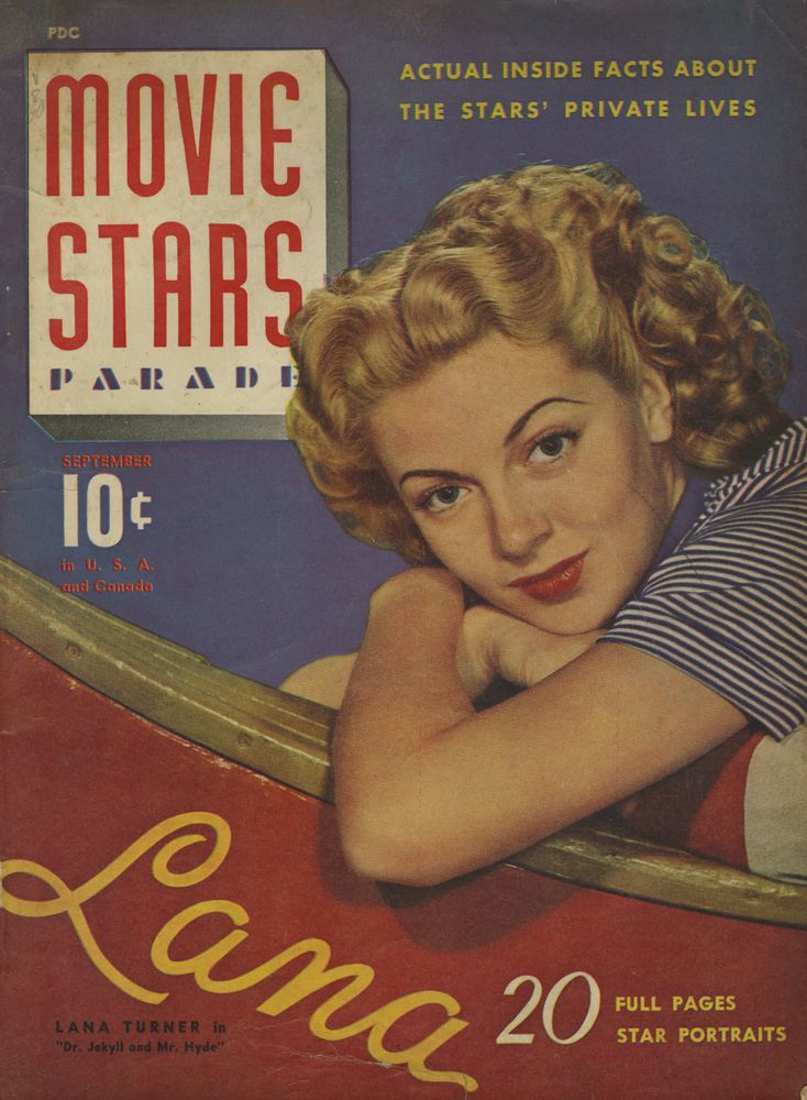 Movie Stars Parade Magazine (Ideal, September, 1941).- Movie Poster Reprint