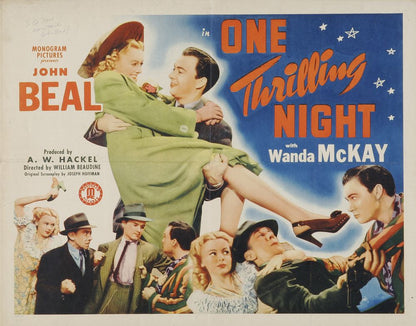 One Thrilling Night (Monogram, 1942).- Movie Poster Reprint