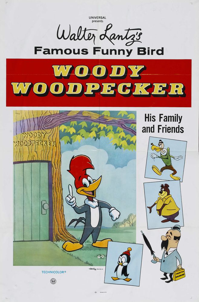 Woody Woodpecker Stock (Universal, 1970s). Animated.- Movie Poster Reprint