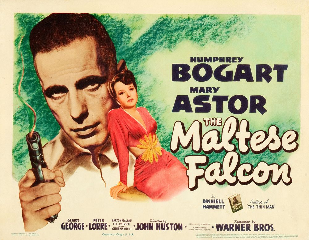 The Maltese Falcon (Warner Brothers, 1941).- Movie Poster Reprint