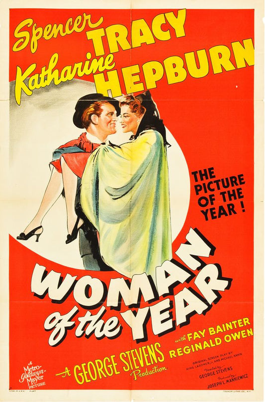 Woman of the Year (MGM, 1942). Style D.- Movie Poster Reprint