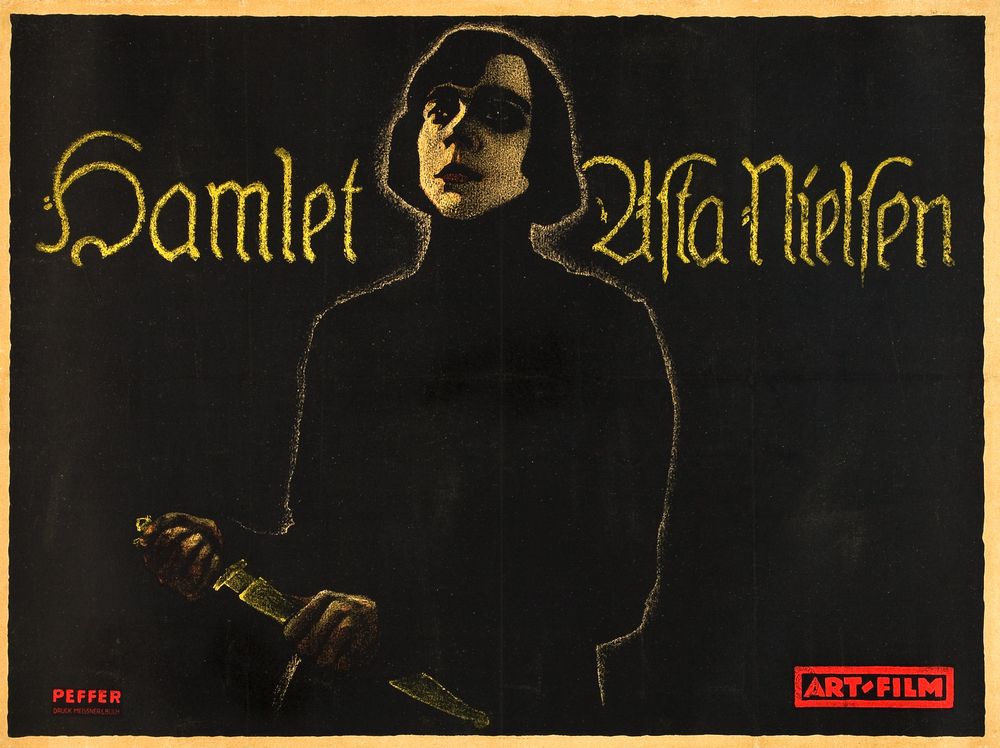 Hamlet (Art-Film, 1921). German Horizontal Style- Movie Poster Reprint