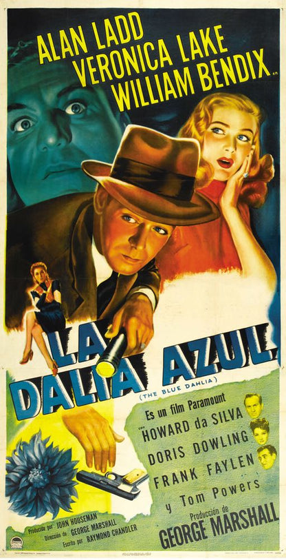 The Blue Dahlia (Paramount, 1946). Spanish- Movie Poster Reprint