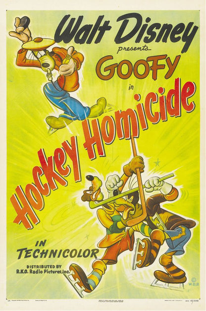 Hockey Homicide (RKO, 1945).- Movie Poster Reprint