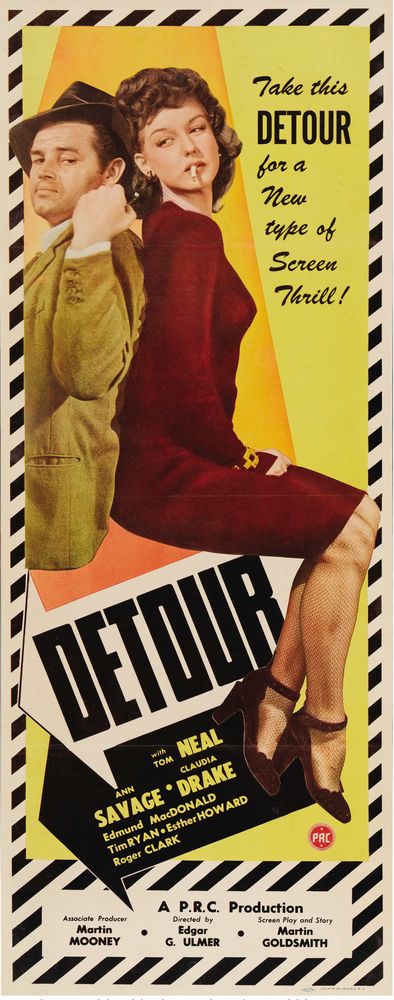 Detour (PRC, 1945).- Movie Poster Reprint