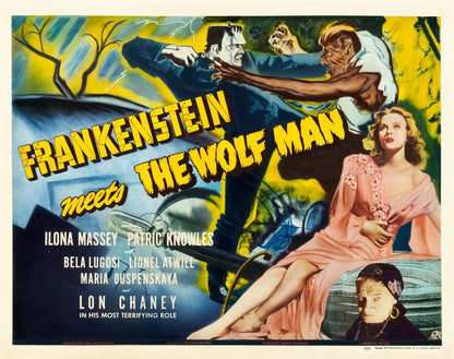 Frankenstein Meets the Wolf Man (Universal, 1943).- Movie Poster Reprint