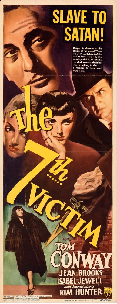 The 7th Victim (RKO, 1943). Folded, Very Fine.- Movie Poster Reprint