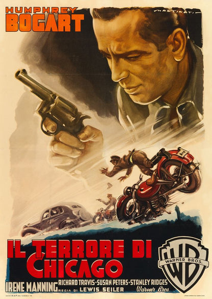 The Big Shot (Warner Brothers, 1948). First Post-War Release Italian, Luigi Martinati Artwork.- Movie Poster Reprint