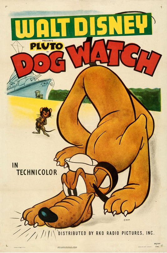 Pluto in Dog Watch (RKO, 1944).- Movie Poster Reprint