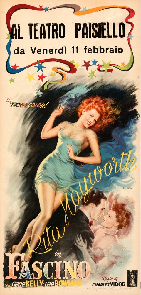 Cover Girl (Columbia, 1948). First Post-War Release Italian Locandina. Anselmo Ballester Artwork.- Movie Poster Reprint