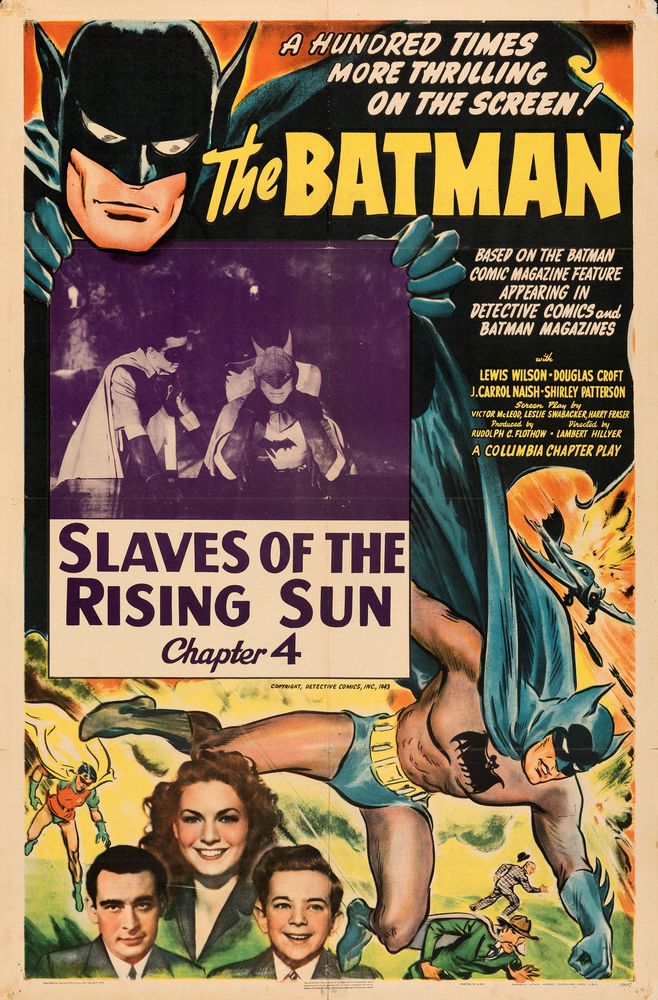 The Batman (Columbia, 1943). Chapter 4 - "Slaves of the Rising Sun."- Movie Poster Reprint