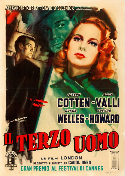 The Third Man (Minerva, 1949). Italian, Angelo Cesselon Artwork.- Movie Poster Reprint