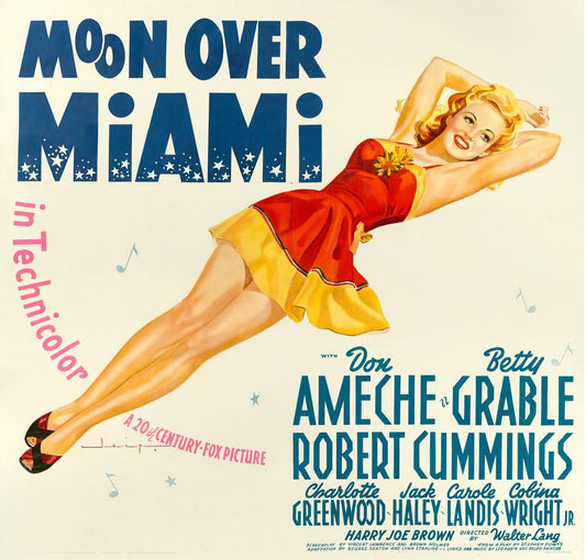 Moon Over Miami (20th Century Fox, 1941).- Movie Poster Reprint