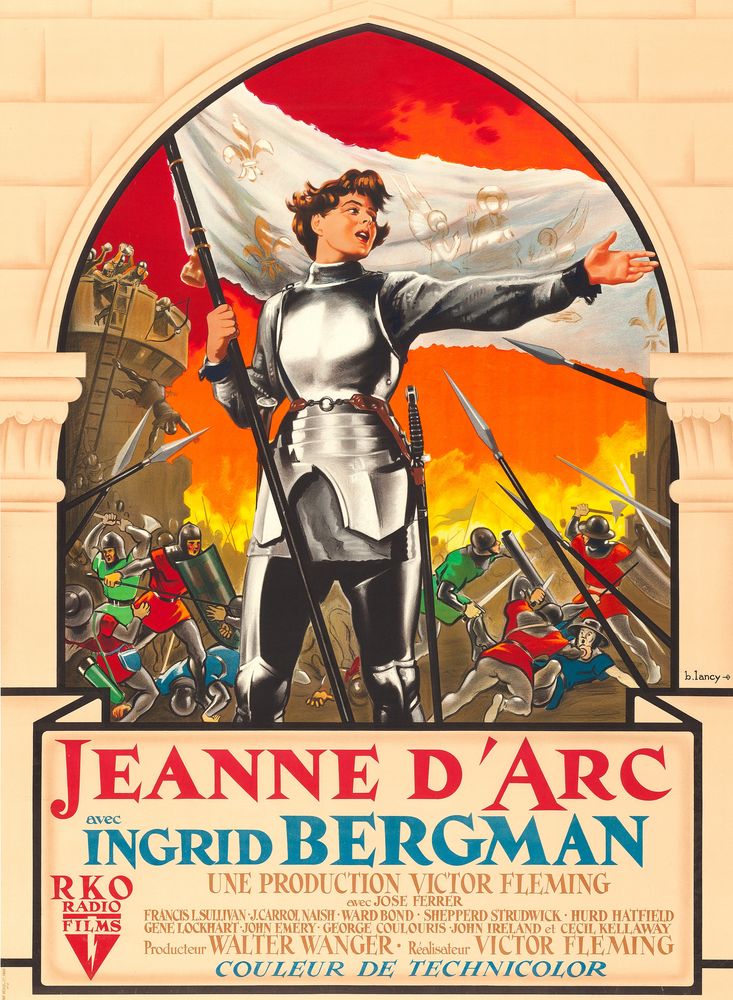 Joan of Arc (RKO, 1948). French, Bernard Lancy Artwork.- Movie Poster Reprint