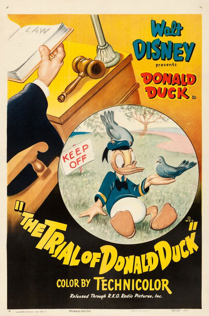 The Trial of Donald Duck (RKO, 1948).- Movie Poster Reprint