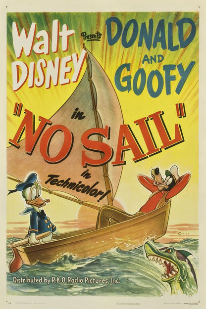 No Sail (RKO, 1945).- Movie Poster Reprint