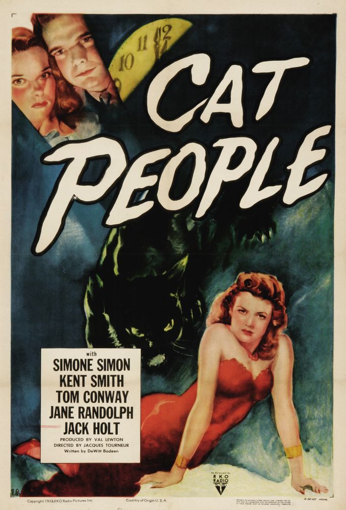 Cat People (RKO, R-1952).- Movie Poster Reprint