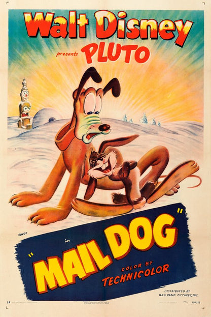 Pluto in Mail Dog (RKO, 1947).- Movie Poster Reprint