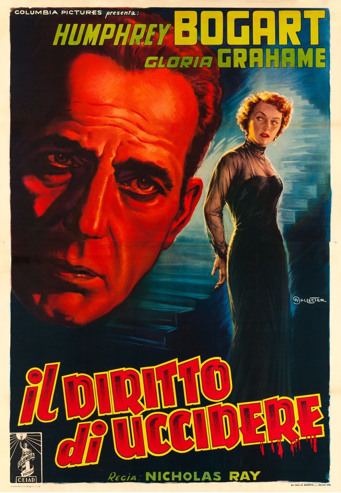 In a Lonely Place (Columbia C.E.I.A.D., 1951). Italian, Anselmo Ballester Artwork.- Movie Poster Reprint