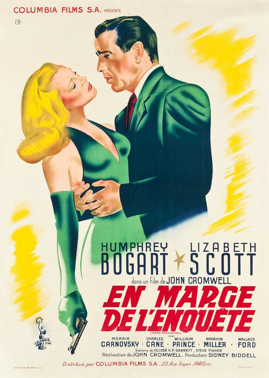 Dead Reckoning (Columbia, 1947). French- Movie Poster Reprint