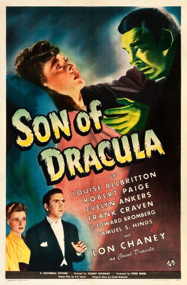 Son of Dracula (Universal, 1943).- Movie Poster Reprint