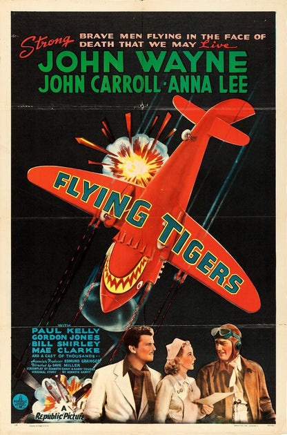 Flying Tigers (Republic, 1942). Style A.- Movie Poster Reprint