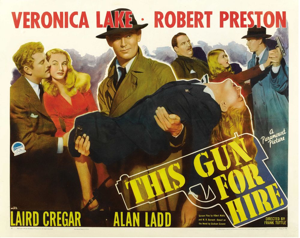 This Gun for Hire (Paramount, 1942). Style A.- Movie Poster Reprint