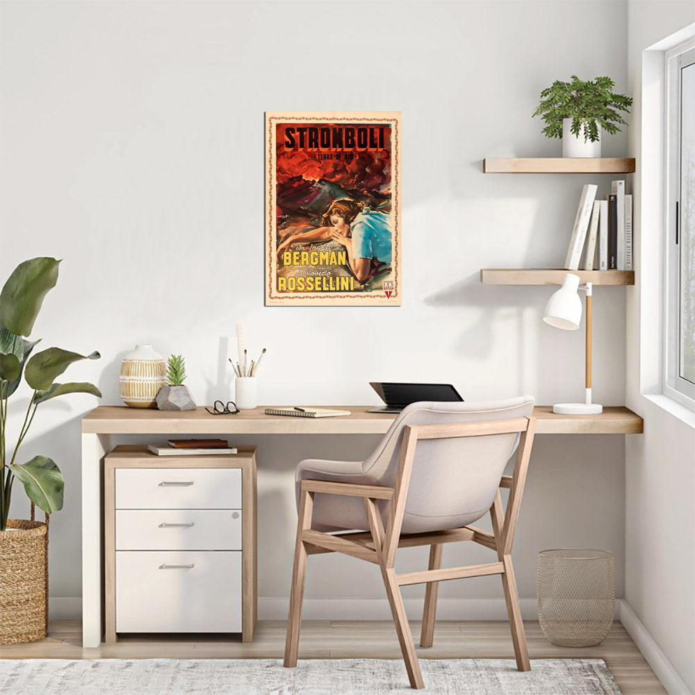 Stromboli (RKO, 1950). Italian, Angelo Cesselon Artwork - Movie Poster Reprint