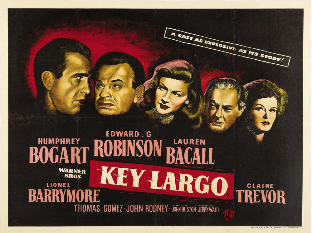 Key Largo (Warner Brothers, 1948). British- Movie Poster Reprint