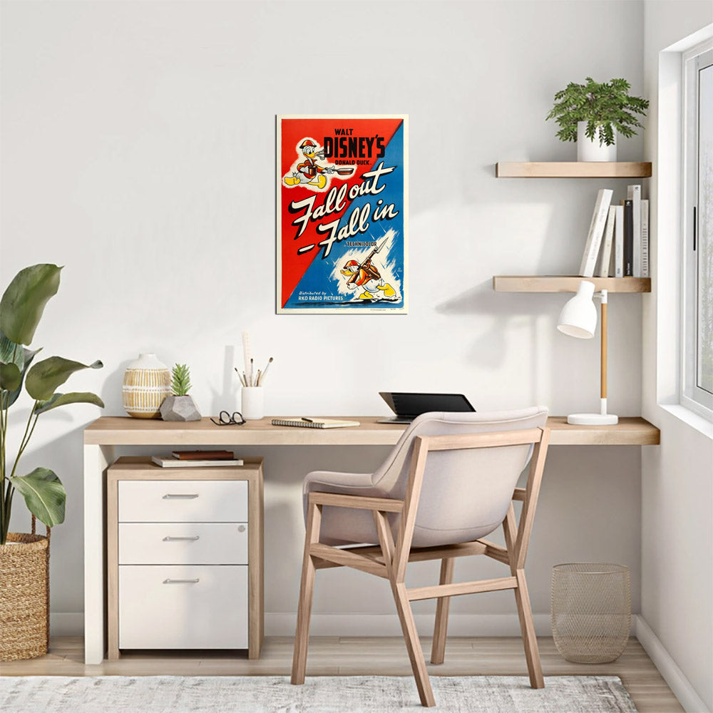 Donald Duck in Fall Out-Fall In (RKO, 1943) - Movie Poster Reprint