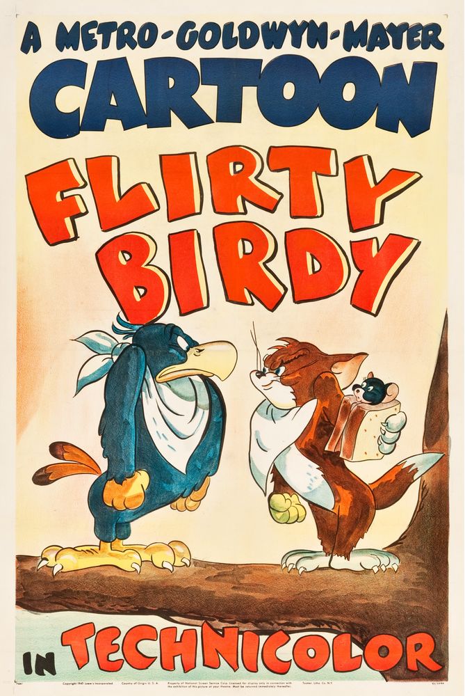 Flirty Birdy (MGM, 1945).- Movie Poster Reprint