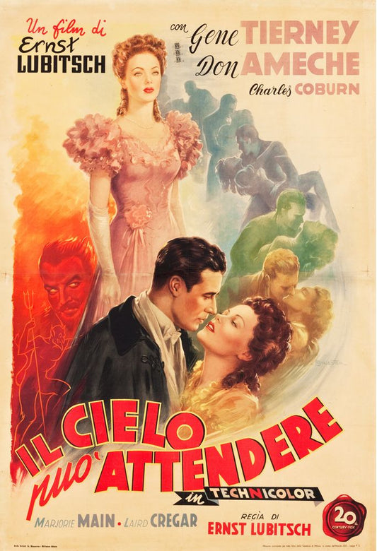 Heaven Can Wait (20th Century Fox, 1948). First Post-War Release Italian- Movie Poster Reprint