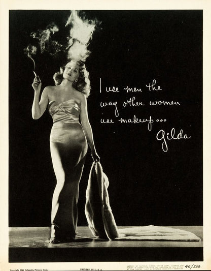 Gilda (Columbia, 1946).  by Robert Coburn- Movie Poster Reprint