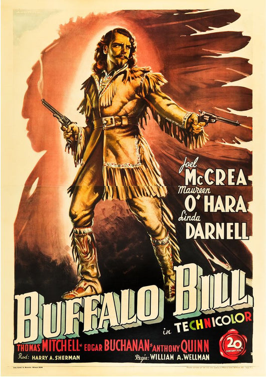 Buffalo Bill (20th Century Fox, 1949). First Post-War Italian - Movie Poster Reprint