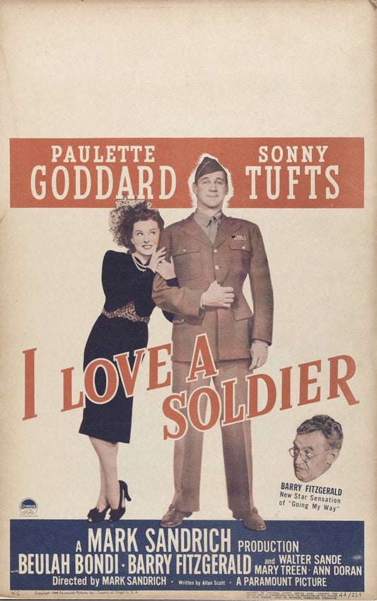 I Love a Soldier (Paramount, 1944).- Movie Poster Reprint