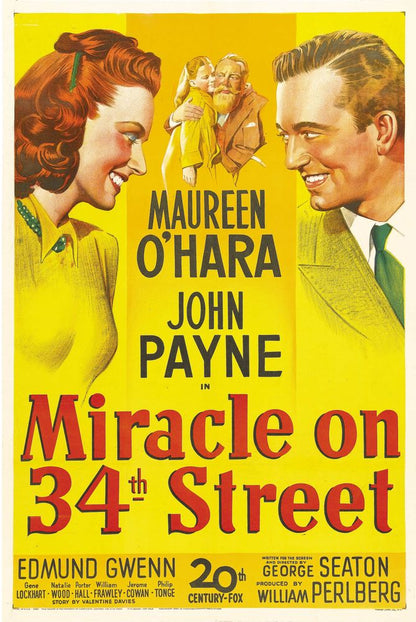 Miracle on 34th Street (20th Century Fox, 1947).- Movie Poster Reprint