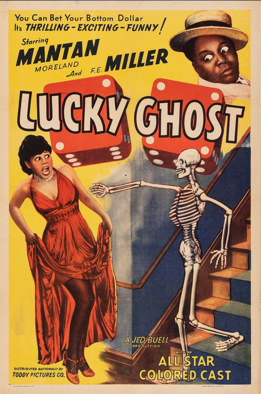 Lucky Ghost (Toddy Pictures, 1941). Black Films.- Movie Poster Reprint