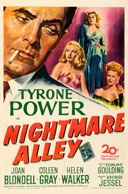 Nightmare Alley (20th Century Fox, 1947).- Movie Poster Reprint