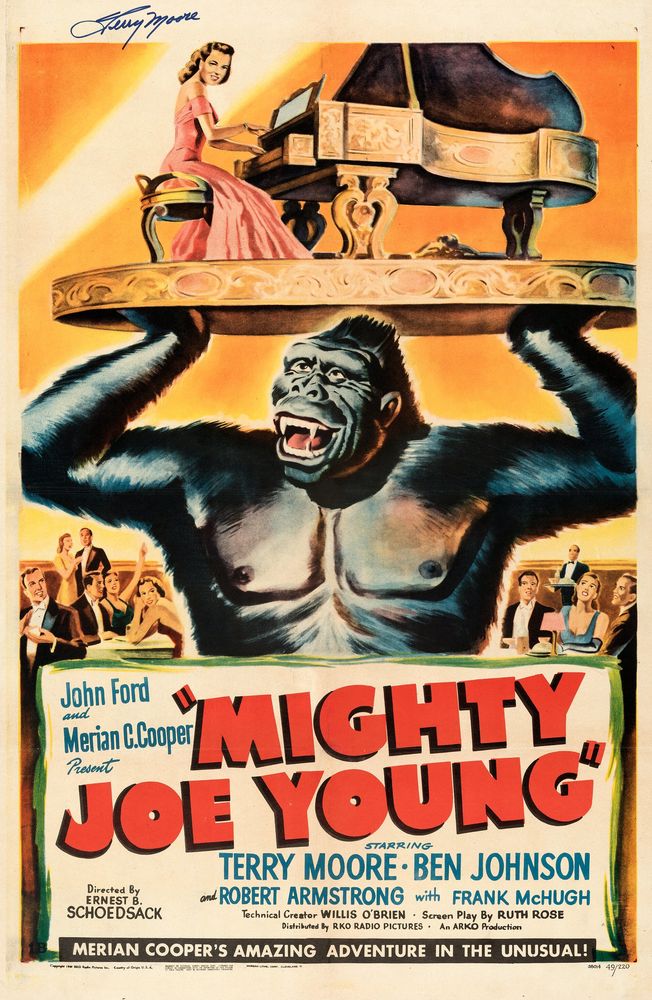 Mighty Joe Young (RKO, 1949). Style B, Gene Widhoff Artwork.- Movie Poster Reprint