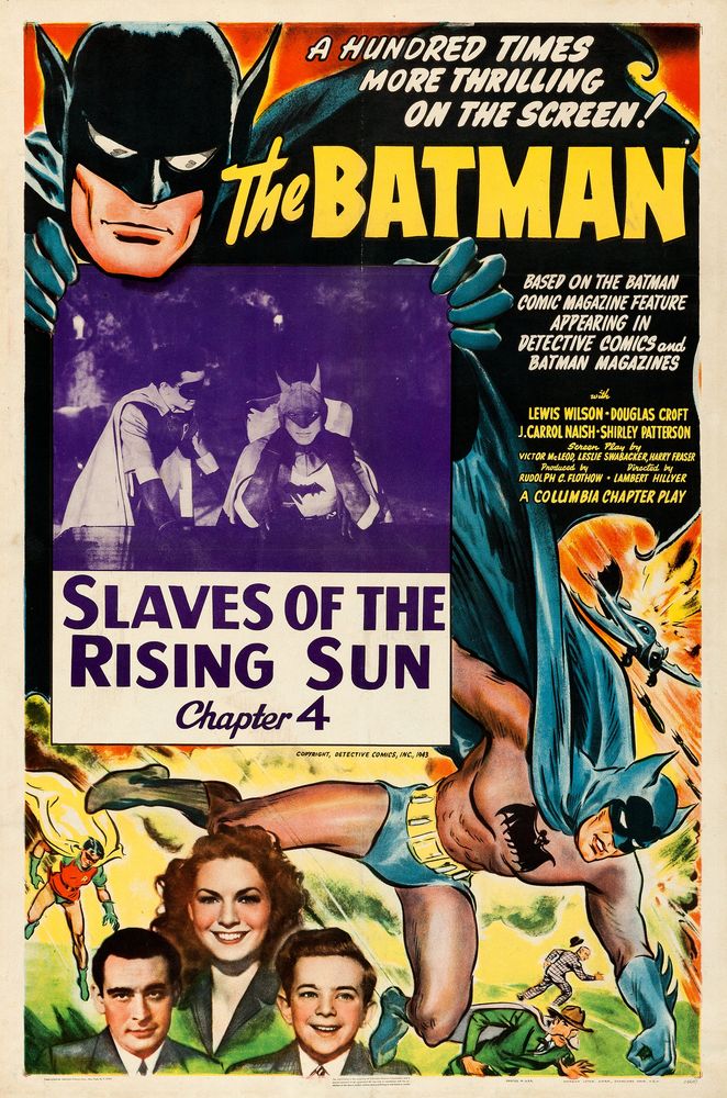 The Batman (Columbia, 1943). Chapter 4 - "Slaves of the Rising Sun."- Movie Poster Reprint