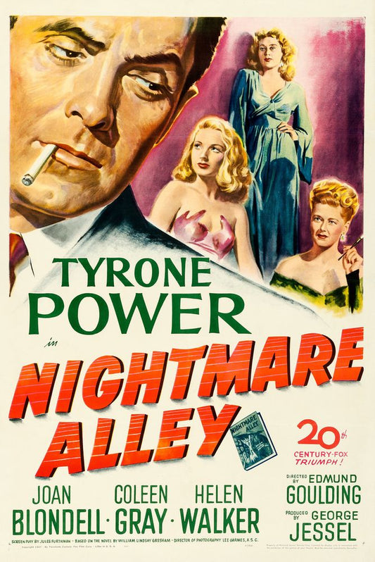 Nightmare Alley (20th Century Fox, 1947).- Movie Poster Reprint