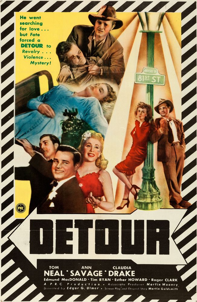 Detour (PRC, 1945).- Movie Poster Reprint
