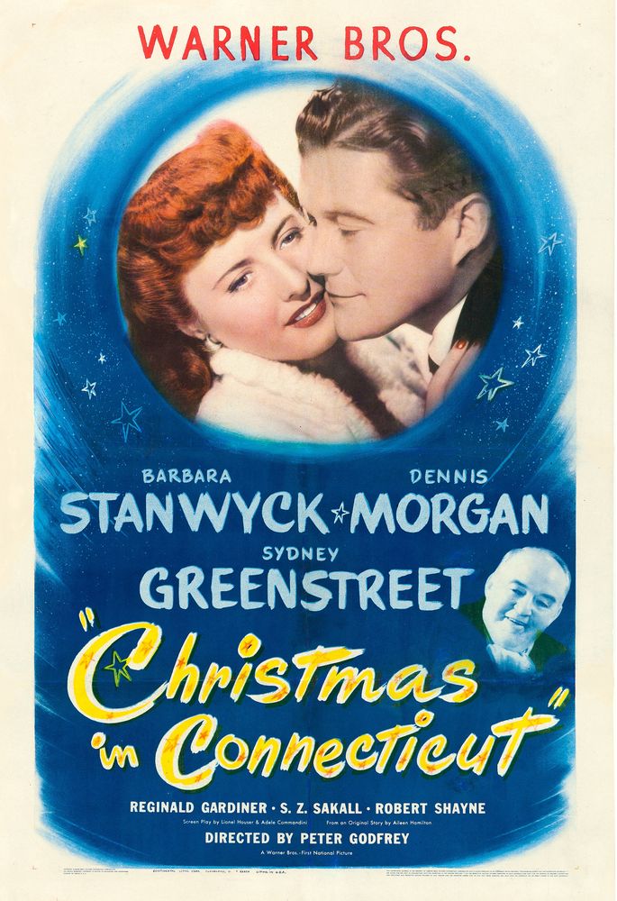 Christmas in Connecticut (Warner Brothers, 1945).- Movie Poster Reprint