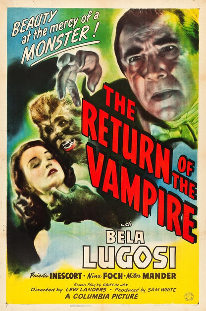 The Return of the Vampire (Columbia, 1943).- Movie Poster Reprint