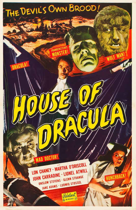 House of Dracula (Realart, R-1950).- Movie Poster Reprint