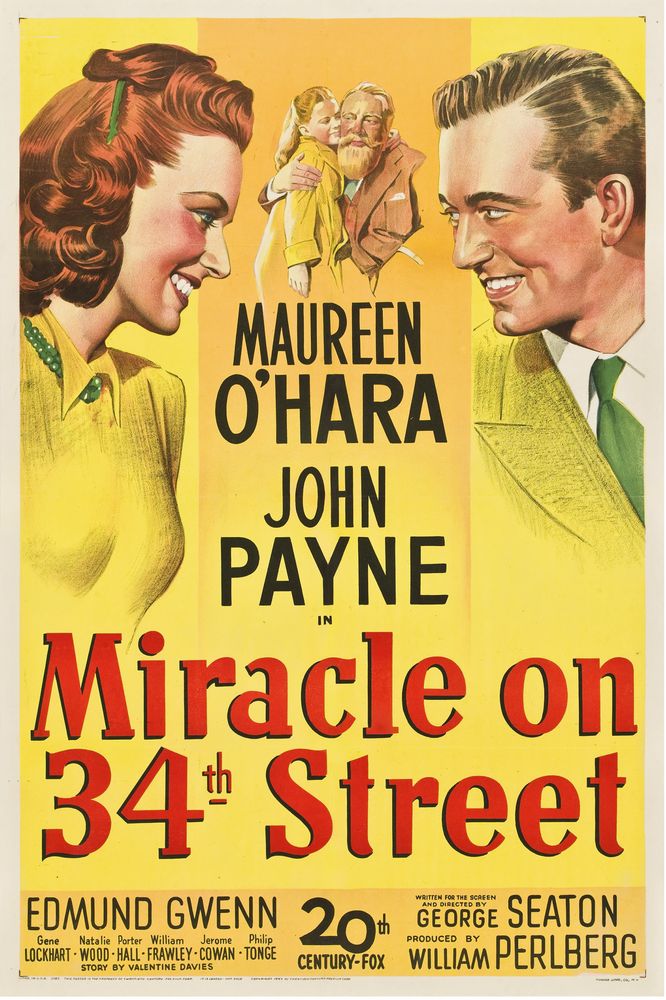 Miracle on 34th Street (20th Century Fox, 1947).- Movie Poster Reprint