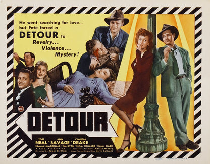 Detour (PRC, 1945).- Movie Poster Reprint